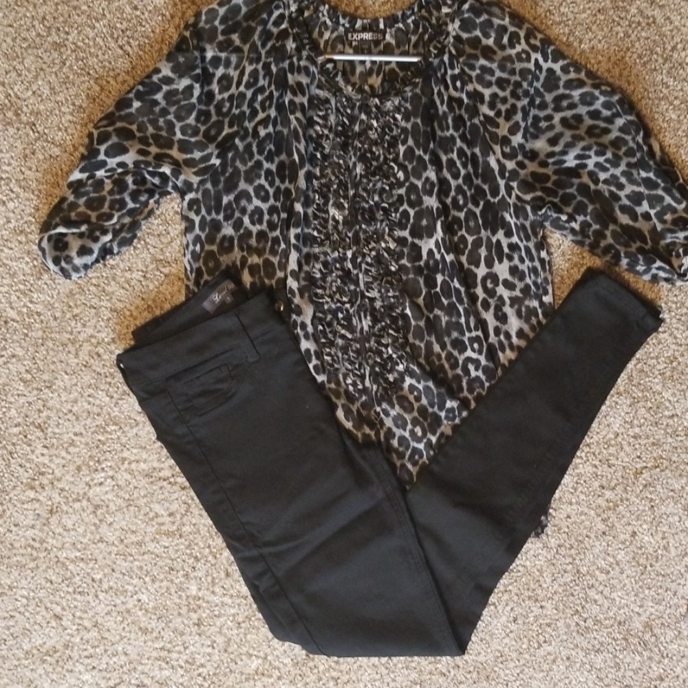 Level 99 Liza black skinny jean
